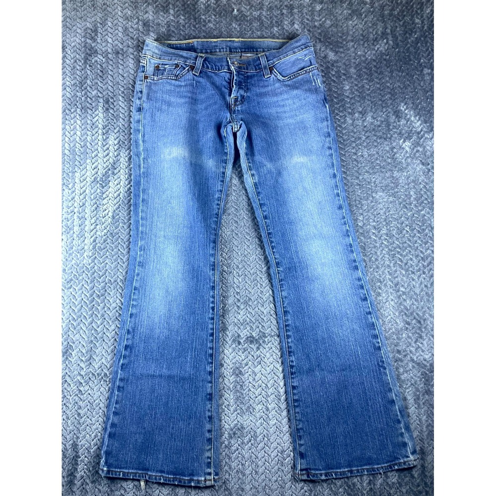 Lucky Brand Dungarees By Gene Montesano Lil Maggie Jeans Womens 30S Blue Denim